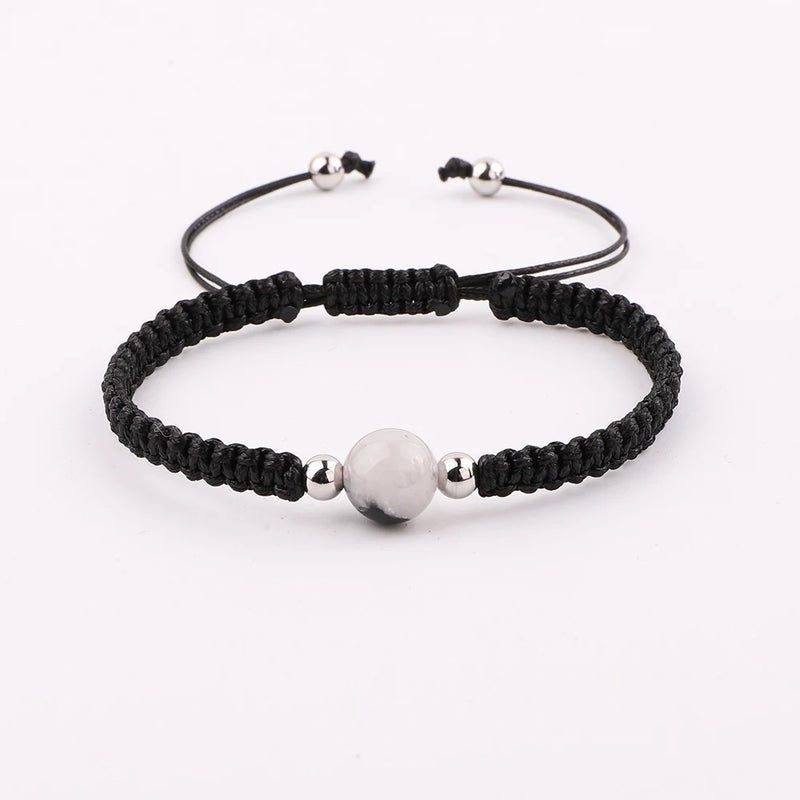 10mm Gemstone Macrame Bracelet for Women Men