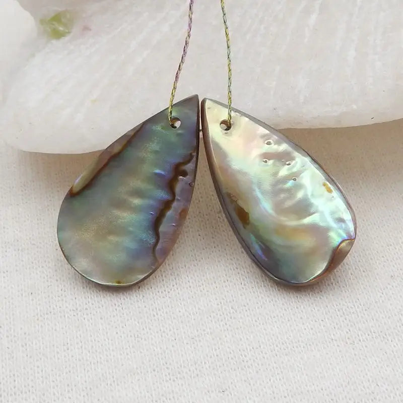 Abalone Shell Earring Bead 23x13x4mm Jewelry Accessories