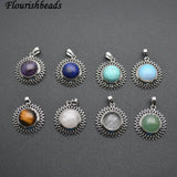 Cat Shape Natural Stone Cabochon Pendants