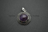 Cat Shape Natural Stone Cabochon Pendants