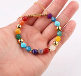 Stone Faceted Gemstone CZ Pave Ball Braided Macrame Bracelet