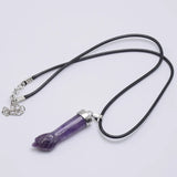 Stone Pendant Necklaces Fist Arm Crystal Charms Reiki Jewelry