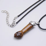 Stone Pendant Necklaces Fist Arm Crystal Charms Reiki Jewelry