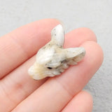 Pyrite Wolf Head Necklace Pendant 24x18x9mm
