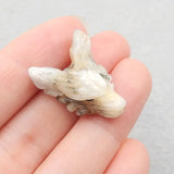 Pyrite Wolf Head Necklace Pendant 24x18x9mm