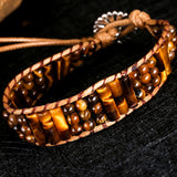 Tiger's Eye Bead 1 Wrap Bracelet Men Women