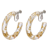 C-Shaped Acrylic Hoop Clip Earrings for Women