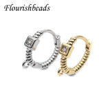 Paved CZ Beads Round Shape Earring Hooks Plated Jewelry Making 30pcs