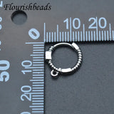 Paved CZ Beads Round Shape Earring Hooks Plated Jewelry Making 30pcs