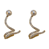 Rhinestone Ear Studs for Women Girls, No Piercing Earrings, Elegant Jewelry