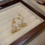 Rhinestone Ear Studs for Women Girls, No Piercing Earrings, Elegant Jewelry
