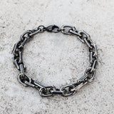 Personality Punk Rock Chain Bracelet Stainless Steel Vintage Cuban Chain