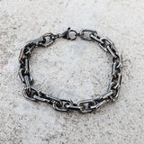 Personality Punk Rock Chain Bracelet Stainless Steel Vintage Cuban Chain