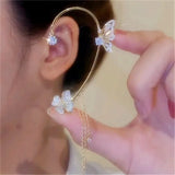 Piercing Butterfly Earrings Clip On Earrings Ear Cuff Clip 