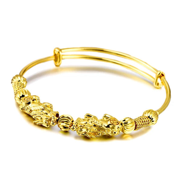 Vietnam Alluvial Ethnic Plated Pixiu Bangle for Women