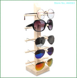 Wood Glasses Display Stand Holder Organizer Prop