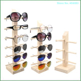 Wood Glasses Display Stand Holder Organizer Prop