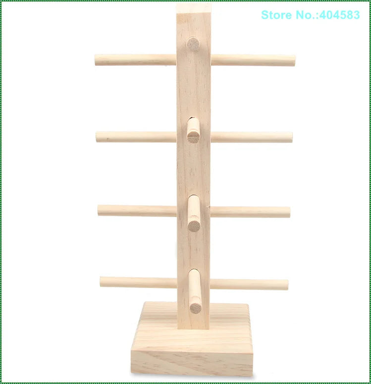 Wood Glasses Display Stand Holder Organizer Prop