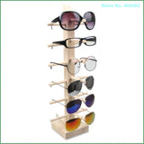 Wood Glasses Display Stand Holder Organizer Prop