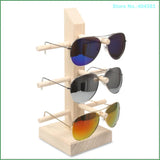 Wood Glasses Display Stand Holder Organizer Prop