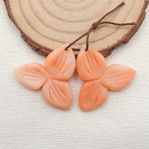Red Aventurine Flower Earrings Beads for Jewelry Making DIY Charms