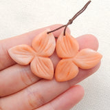 Red Aventurine Flower Earrings Beads for Jewelry Making DIY Charms