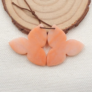 Red Aventurine Flower Earrings Beads for Jewelry Making DIY Charms