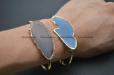 Red Agate Stone Wire Bangle Bracelet Jewelry