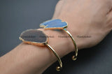 Red Agate Stone Wire Bangle Bracelet Jewelry