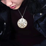 Big Sun Tathagata Pendant Chinese Style Amulet Necklace Men's Jewelry