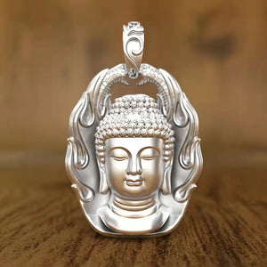 Retro Buddha Pendant Men's Necklace Chinese Style