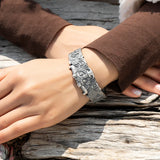 Retro Bull Head Bracelet Men's Open Silver Jewelry Bracelet