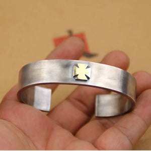 Retro Flat Bracelet Heavy Locomotive Domineering Style Jewelry