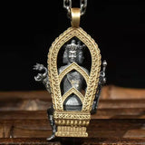 Four-sided Buddha Transfer Necklace Lanyard Pendant