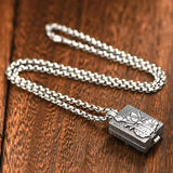 Retro Pendant Men's Amulet Necklace Gawu Box Can Be Opened To Hold Things