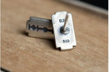 925 Silver Razor Blade Stud Earrings Allergy Gift