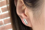 925 Silver Razor Blade Stud Earrings Allergy Gift