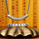 Heart Sutra Pendant Necklace Retro Style Men's Jewelry