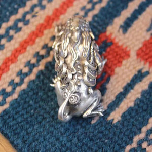Retro Lion Head Necklace Key Chain Pendant Blessing Handle Jewelry Accessory