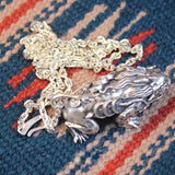 Retro Lion Head Necklace Key Chain Pendant Blessing Handle Jewelry Accessory