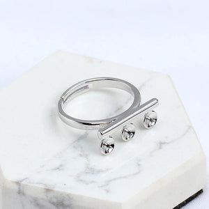 Adjustable Ring Base Mounting Findings for Pearls Crystals