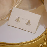 S925 Zirconia Pearl Earrings Wedding Bridal Jewelry