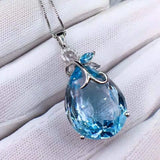 Sapphire Pendant High-end Necklace Men's Women's