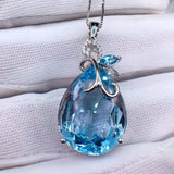 Sapphire Pendant High-end Necklace Men's Women's