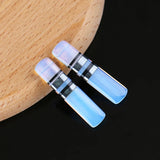 Semiprecious Stones Intarsia Earring Beads