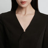 Sense Bow Brooch Summer Girl's Collar Anti Light Button Formal Pin Jewellery