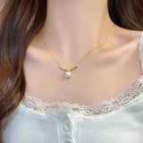 Sense Chain Pearl Pendant Necklace