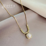 Sense Chain Pearl Pendant Necklace