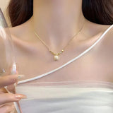Sense Chain Pearl Pendant Necklace