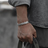 Silver Feather Bracelet Indian Retro Open Bracelet Gift Jewelry